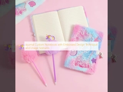 Journal Custom Notebook with Embossed Design Technique and Usage Scenario