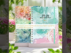 Softcover Custom Notebook Dot-Grid Paper Layout for Customer Requirements