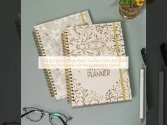 5.8 X 8.3 Inches White Paper Custom Cover Art Spiral Hardcover Notebook with Personalization Option